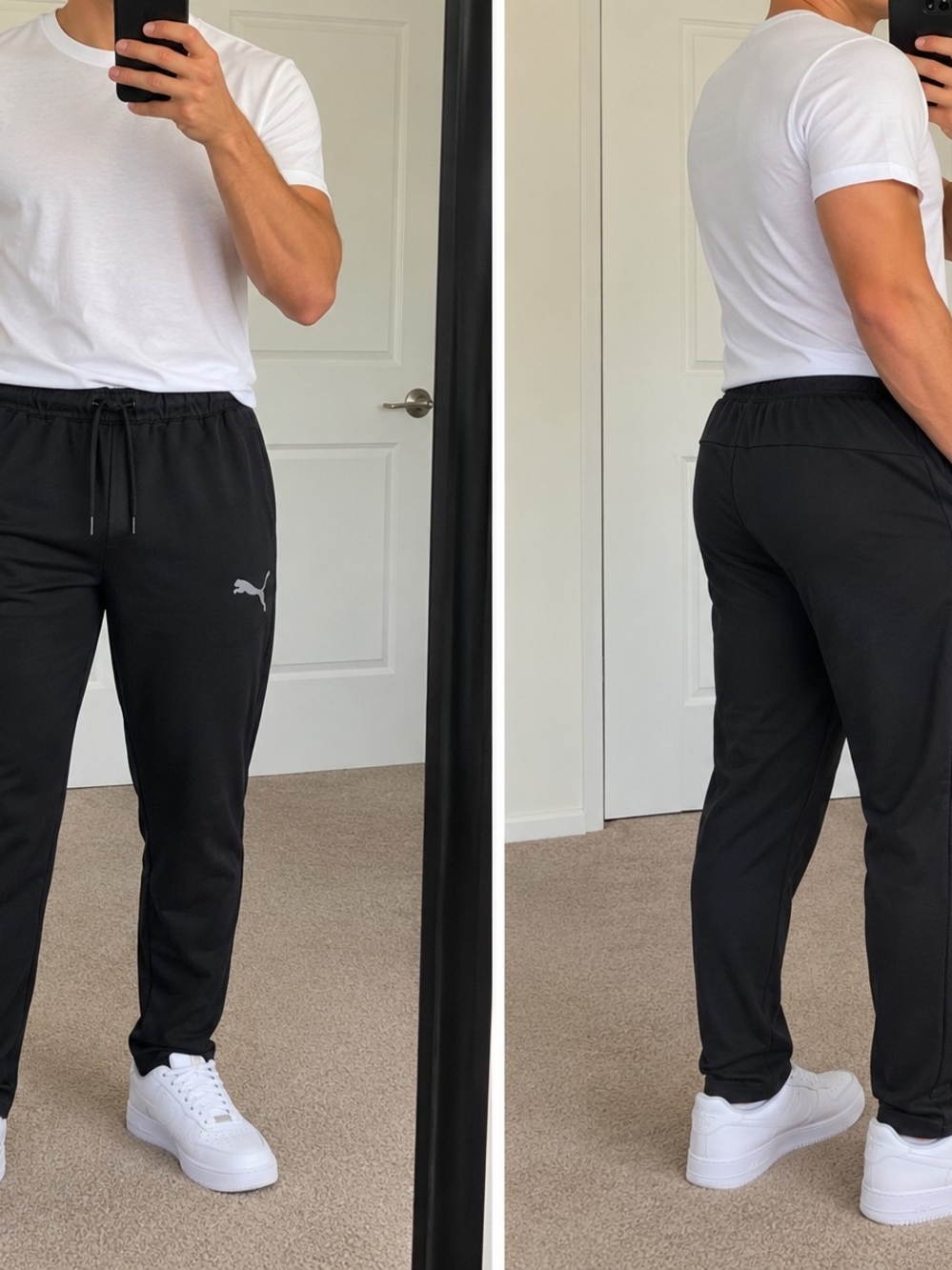Puma Men’s Black Athletic Jogger Pants – Size Small